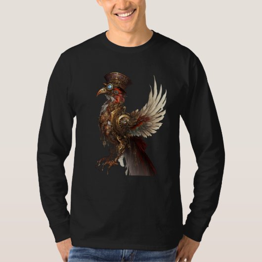 Steampunk Phoenix Rising Resurrection Rebirth New Tシャツ (正面)