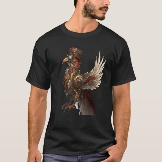 Steampunk Phoenix Rising Resurrection Rebirth New  Tシャツ (正面)