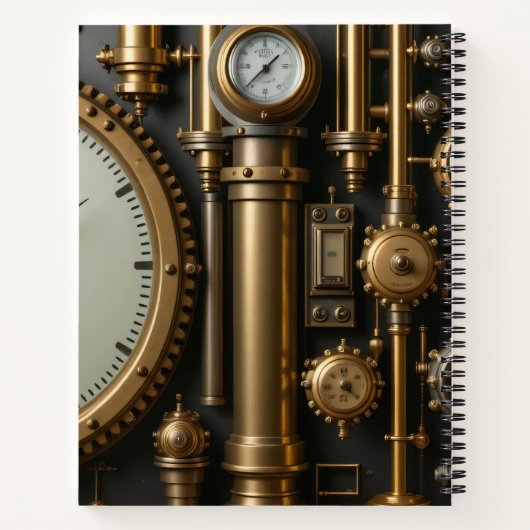 Steampunk Pipes and Gages Notebook ノートブック (裏面)