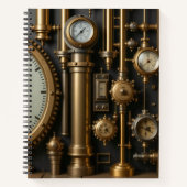 Steampunk Pipes and Gages Notebook ノートブック (正面)