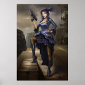 Steampunk Pirate Lady Poster ポスター (正面)