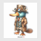 Steampunk Platypus Transparent Sticker シール (シート)