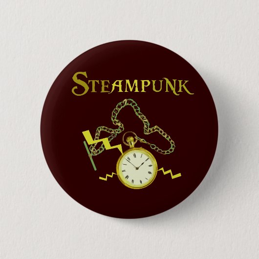 Steampunk Pocketwatch 缶バッジ (正面)