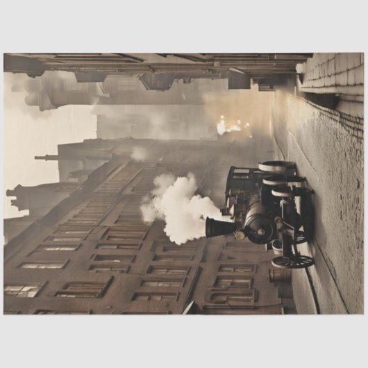 Steampunk Post Apocalyptic Cities Decoupage v10 薄葉紙 (正面)