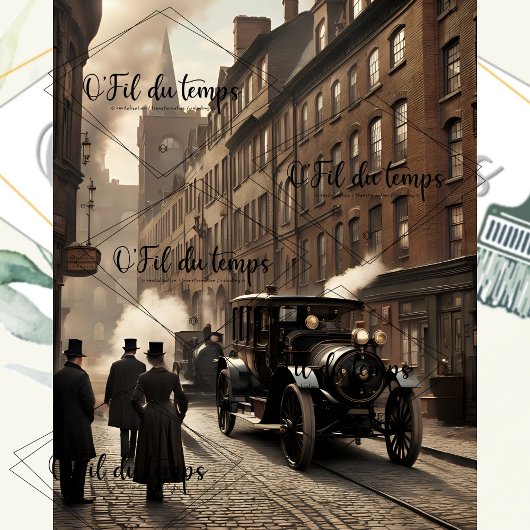 Steampunk Post Apocalyptic Cities Decoupage v11 薄葉紙