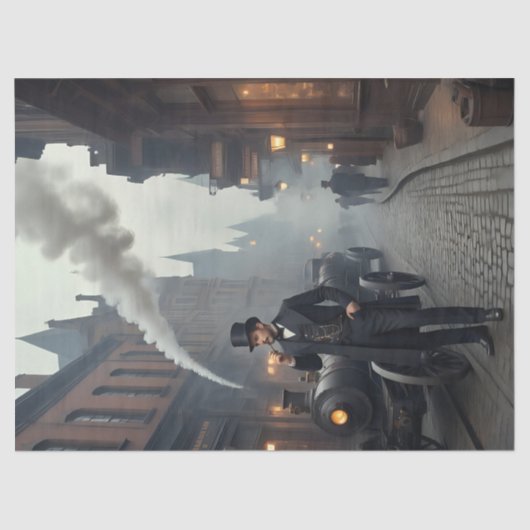 Steampunk Post Apocalyptic Cities Decoupage v9 薄葉紙 (正面)