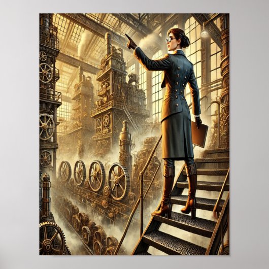 Steampunk Poster 13, The Factory Forewoman ポスター (正面)