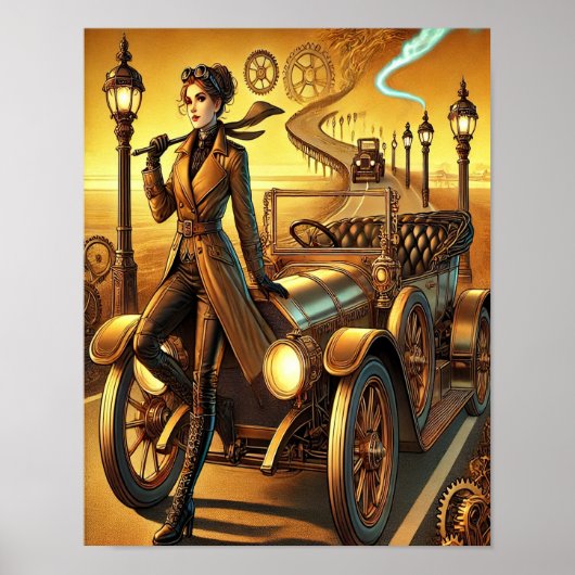 Steampunk Poster 30, Cross-Country Chauffeur ポスター (正面)