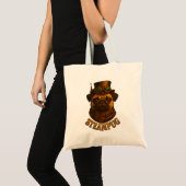 Steampunk Pug Steampug dog design Tote Bag トートバッグ (正面(商品))