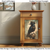 Steampunk Raven、ゴーグル&カラーBQ8 Decompage 薄葉紙