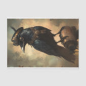 Steampunk Raven、ゴーグル&カラーBQ9 Decompage 薄葉紙 (正面)