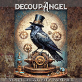 Steampunk Raven Decoupage 薄葉紙