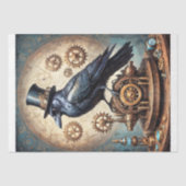 Steampunk Raven Decoupage 薄葉紙 (正面)