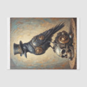 Steampunk raven with top hat and skull -  薄葉紙 (正面)