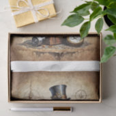 Steampunk Raven with top hat and watches 薄葉紙 (ギフト)