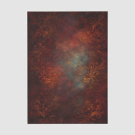 Steampunk Red Damask Background EZ6 Decoupage 薄葉紙