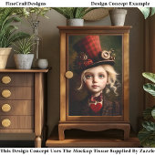 Steampunk Ringmaster女ビクトリアンの子CN2デコページ 薄葉紙