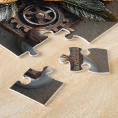 Steampunk Romantic Photo Personalized ジグソーパズル (側面)