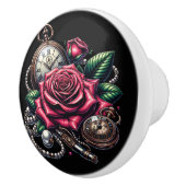 Steampunk Rose, Metal Key and Pocket Watch セラミックノブ (右)