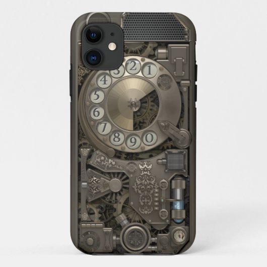Steampunk Rotary Metalダイヤル電話。 Case-Mate iPhoneケース (裏面)