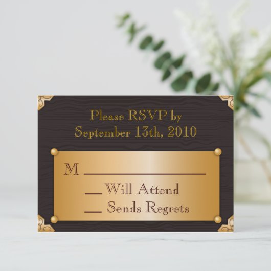 Steampunk RSVPカード (スタンド正面)