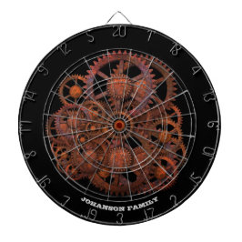 Steampunk Rustedギア19世紀の機械 ダーツボード