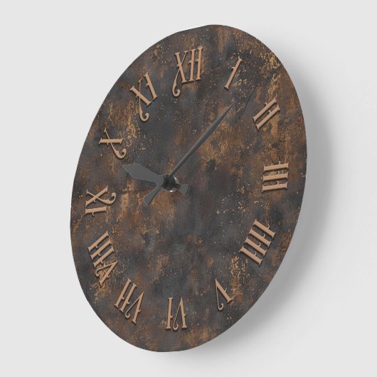 Steampunk Rustic Metal Wall Clock ラージ壁時計 (傾斜)