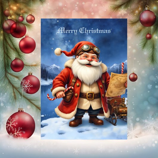 Steampunk Santa Claus – Vintage Christmas Adventur シーズンカード