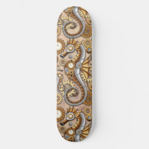 Steampunk Seahorse Vintage Surreal Art  スケートボード