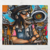 Steampunk Singer in Dreamland スパークリングワインラベル (シングルラベル)