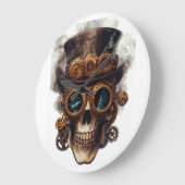 Steampunk Skull Engine ラージ壁時計 (傾斜)