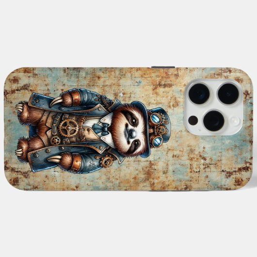 Steampunk Sloth iPhone / iPad case Case-Mate iPhoneケース (裏面 (横))