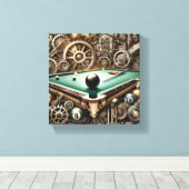 Steampunk Snooker Canvas Photo キャンバスプリント (インサイチュ (ウッドフロア))