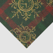 Steampunk Snowflake Red and Green Tartan 薄葉紙 (詳細)