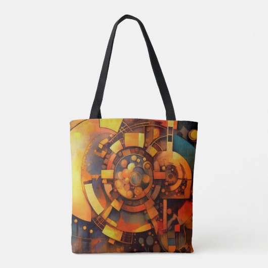 Steampunk Solar Mechanism Abstract トートバッグ (裏面)