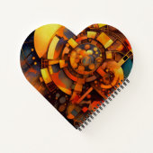 Steampunk Solar Mechanism Abstract ノートブック (裏面)