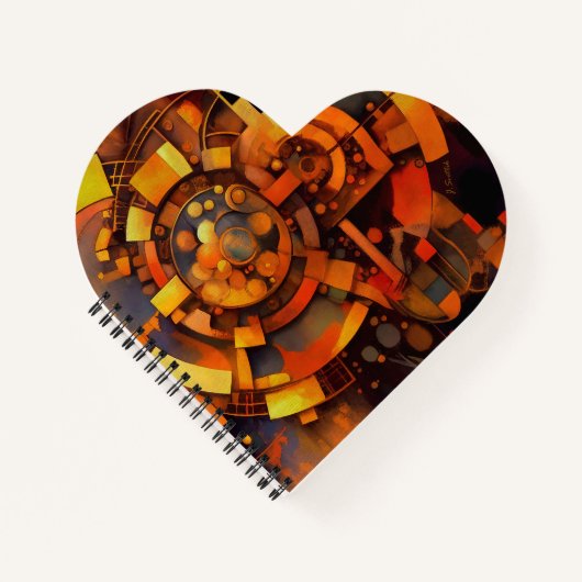 Steampunk Solar Mechanism Abstract ノートブック (正面)