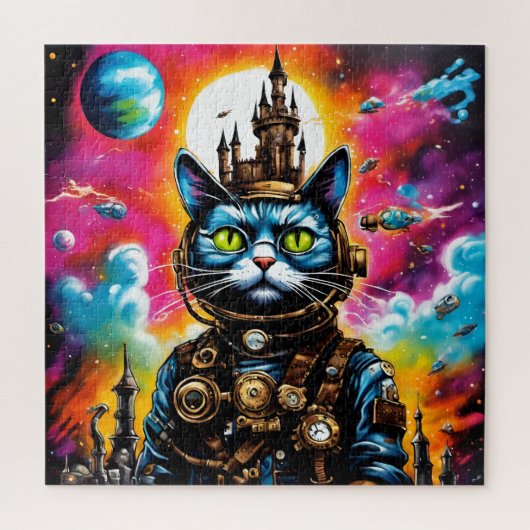 Steampunk Space Cat II ジグソーパズル (縦)