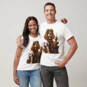 Steampunk Spaniel � Victorian Dog Inventor Tシャツ (ユニセックス)