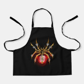 Steampunk spider on black エプロン (正面)