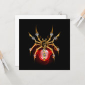 Steampunk spider on black カード (正面/裏面インサイチュ)