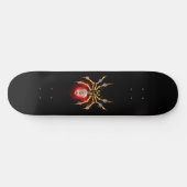 Steampunk spider on black スケートボード (横)