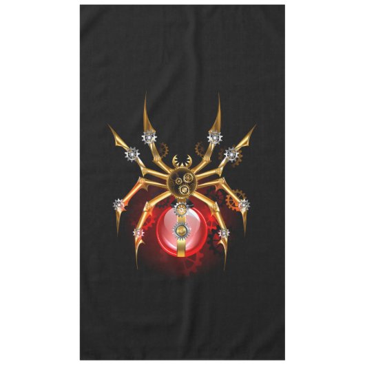 Steampunk spider on black テーブルクロス (正面)
