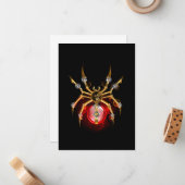 Steampunk spider on black ノートカード (正面/裏面インサイチュ)