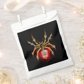 Steampunk spider on black フェイバーバッグ (クリップ留めされた状態)