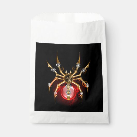 Steampunk spider on black フェイバーバッグ (正面)