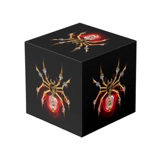Steampunk spider on black フォトキューブ (裏面アングル)