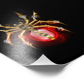 Steampunk spider on black フォトプリント            (角)