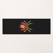 Steampunk spider on black ヨガマット (裏面(横))