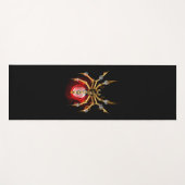 Steampunk spider on black ヨガマット (正面(横))